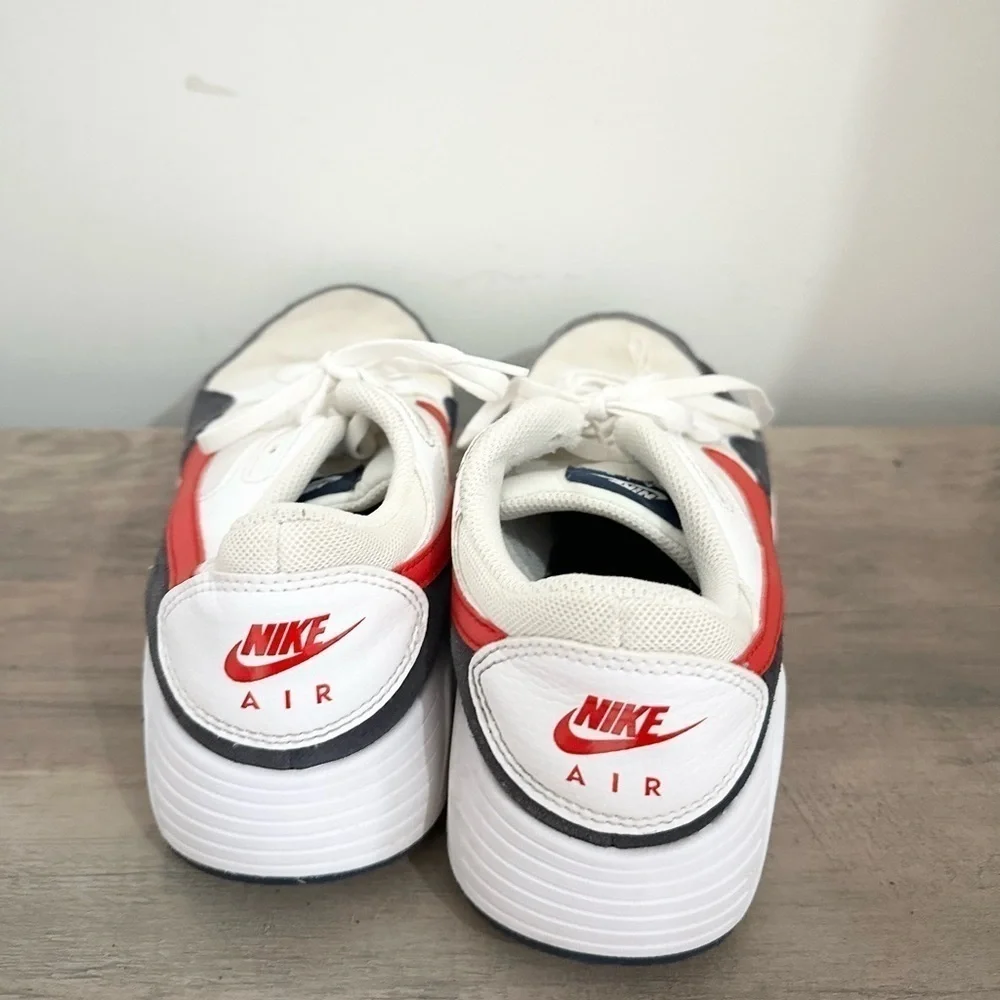 Nike Air Max SC CW4555-103 White/University Red/ Obsidian Sneakers Size 7Y